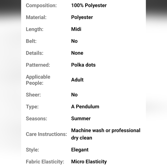 Navy Blue Midi Dress, white polka-dots, sleeveless, lightweight, comfort. S 4/5 - Picture 5 of 6